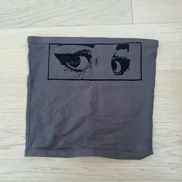 Princess Polly Gray Strapless Tube Camisole with Eye Graphic - Picture 2 of 3